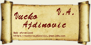 Vučko Ajdinović vizit kartica